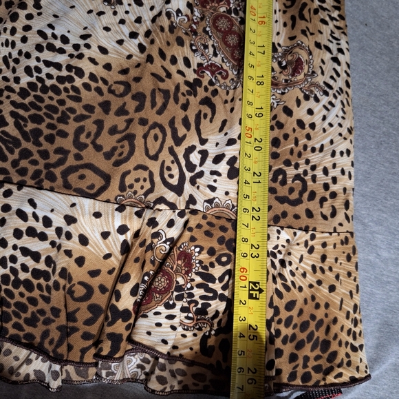 Leopard Print Paisley Skirt - Picture 5 of 8